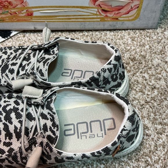 Hey Dude Women's Moccasins in Black and White Animal Print - Picture 2 of 8